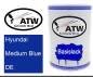 Preview: Hyundai, Medium Blue, DE: 500ml Lackdose, von ATW Autoteile West.